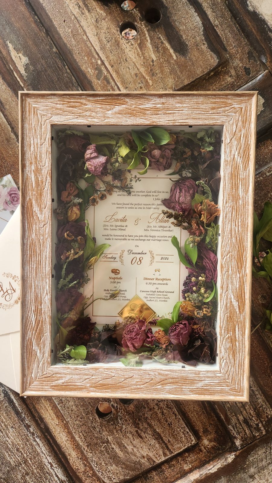 Pressed flower frame
