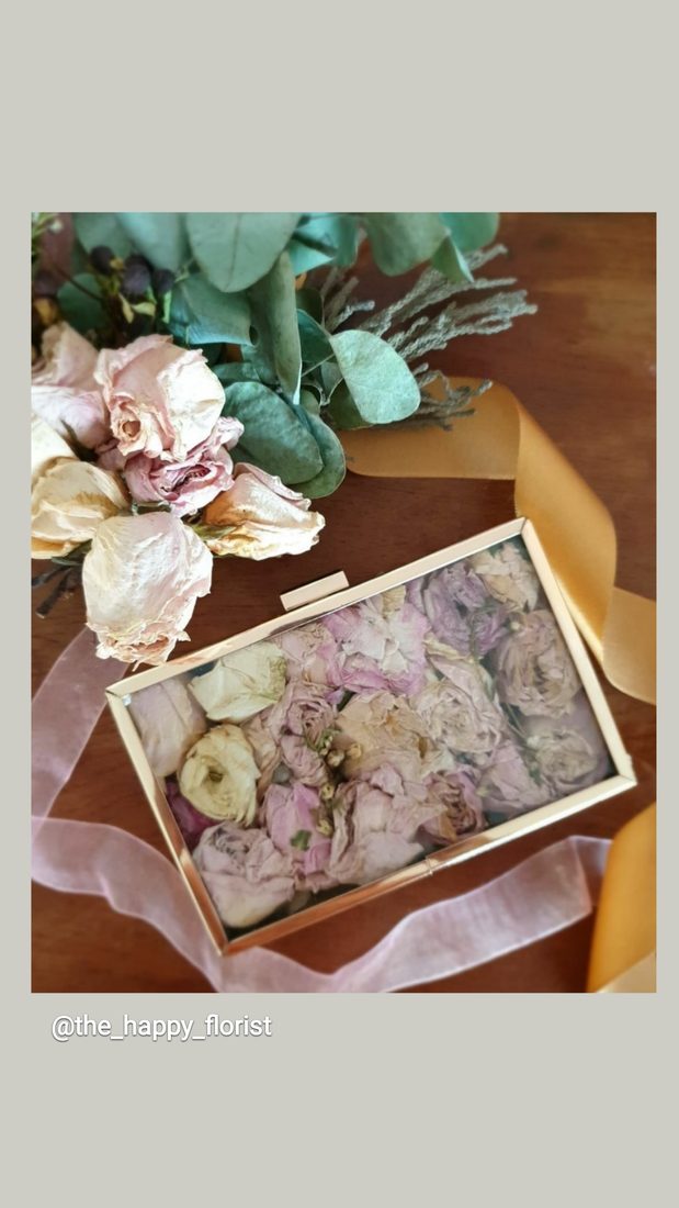 Framed pressed petals