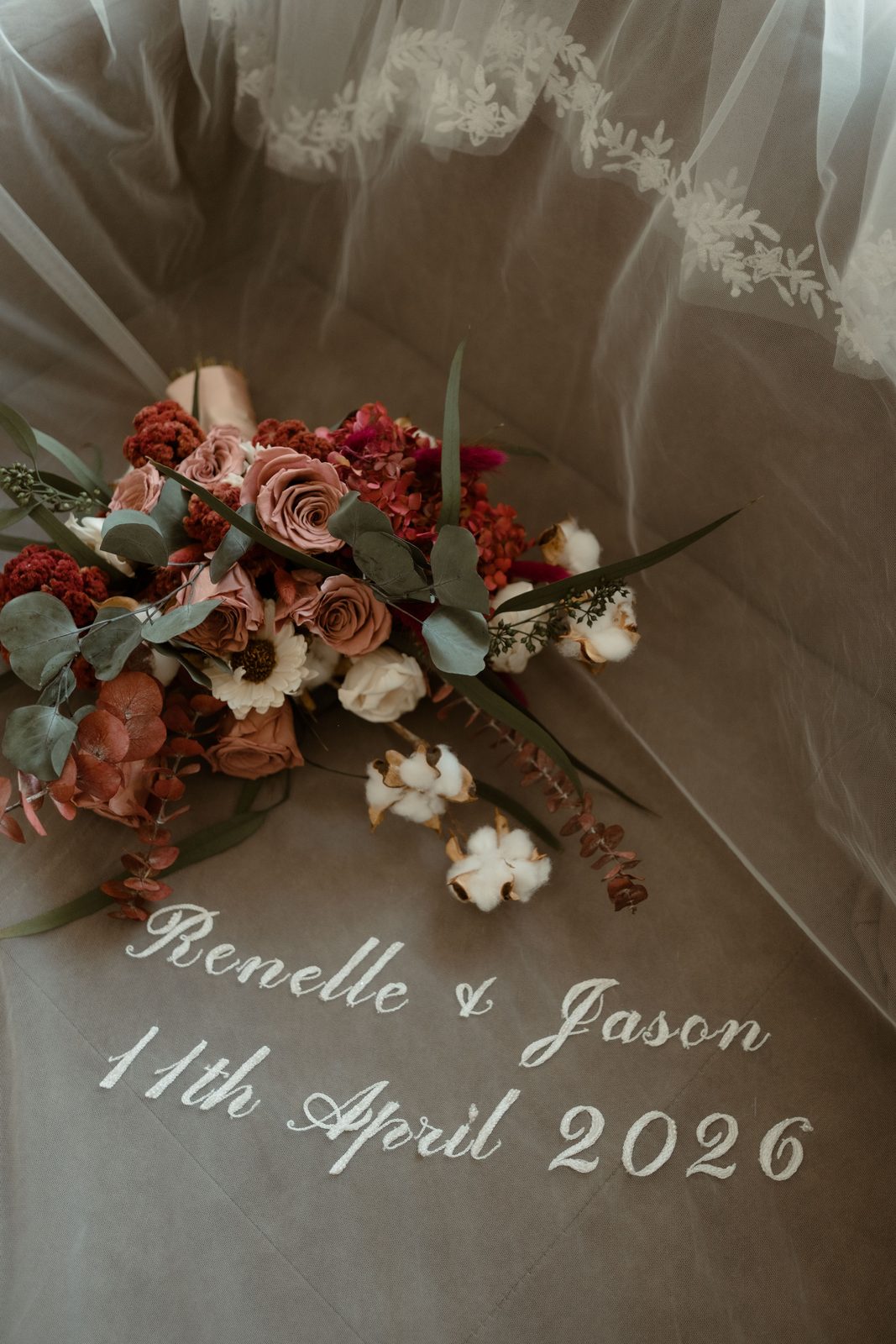 Floral arch in seasonal blooms